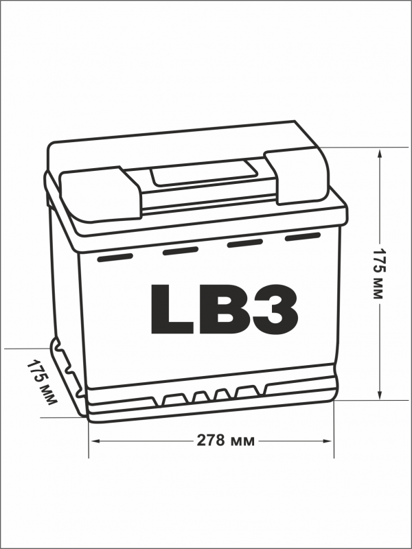 Аккумулятор Varta SLI E43 74 Ач обр. пол. низкий 680A 278x175x175