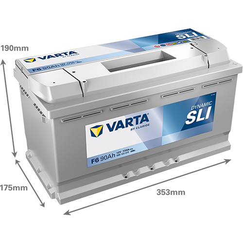 Аккумулятор Varta SLI F6 90 Ач обр. пол. 720A 353x175x190