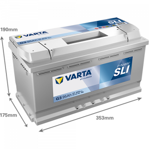 Аккумулятор Varta SLI G3 95 Ач обр. пол. 800A 353x175x190
