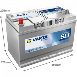 Аккумулятор Varta SLI G8 95 Ач прям. пол. 830A 306x173x225