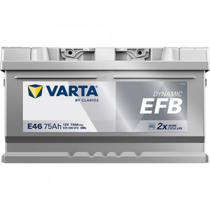 Аккумулятор Varta EFB E46 75 Ач обр. пол. низкий 730A 315x175x175 (New)