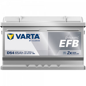 Аккумулятор Varta EFB D54 65 Ач обр. пол. низкий 650A 278x175x175 (New)