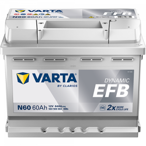 Аккумулятор Varta EFB N60 60 Ач обр. пол. 640A 242x175x190 (New)