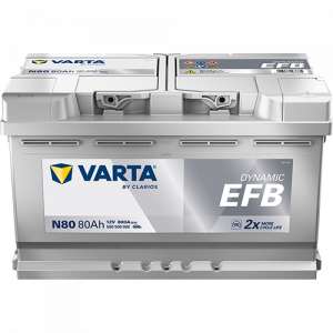 Аккумулятор Varta EFB N80 80 Ач обр. пол. 800A 315x175x190 (New)