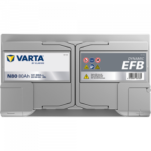 Аккумулятор Varta EFB N80 80 Ач обр. пол. 800A 315x175x190 (New)