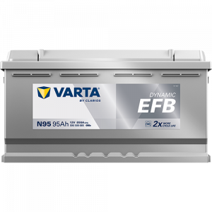 Аккумулятор Varta EFB N95 95 Ач обр. пол. 850A 353x175x190 (New)