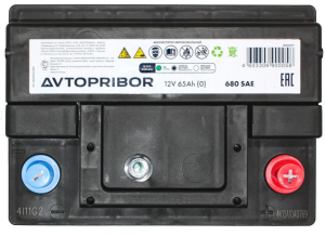 Аккумулятор AVTOPRIBOR 65 Ач обр. пол. 680A 242x175x190