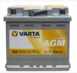 Аккумулятор VARTA DYNAMIC AGM А9 50Ач обр. пол. 540A 207x175x190