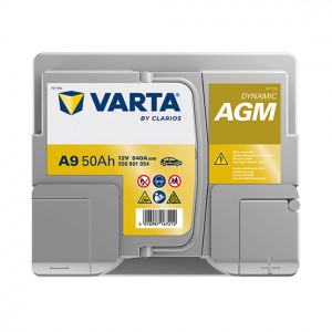 Аккумулятор VARTA AGM А9 50Ач обр. пол. 540A 207x175x190