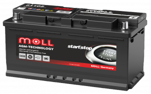 Аккумулятор MOLL AGM 105 Ач 950А обр. пол. 393х175х190