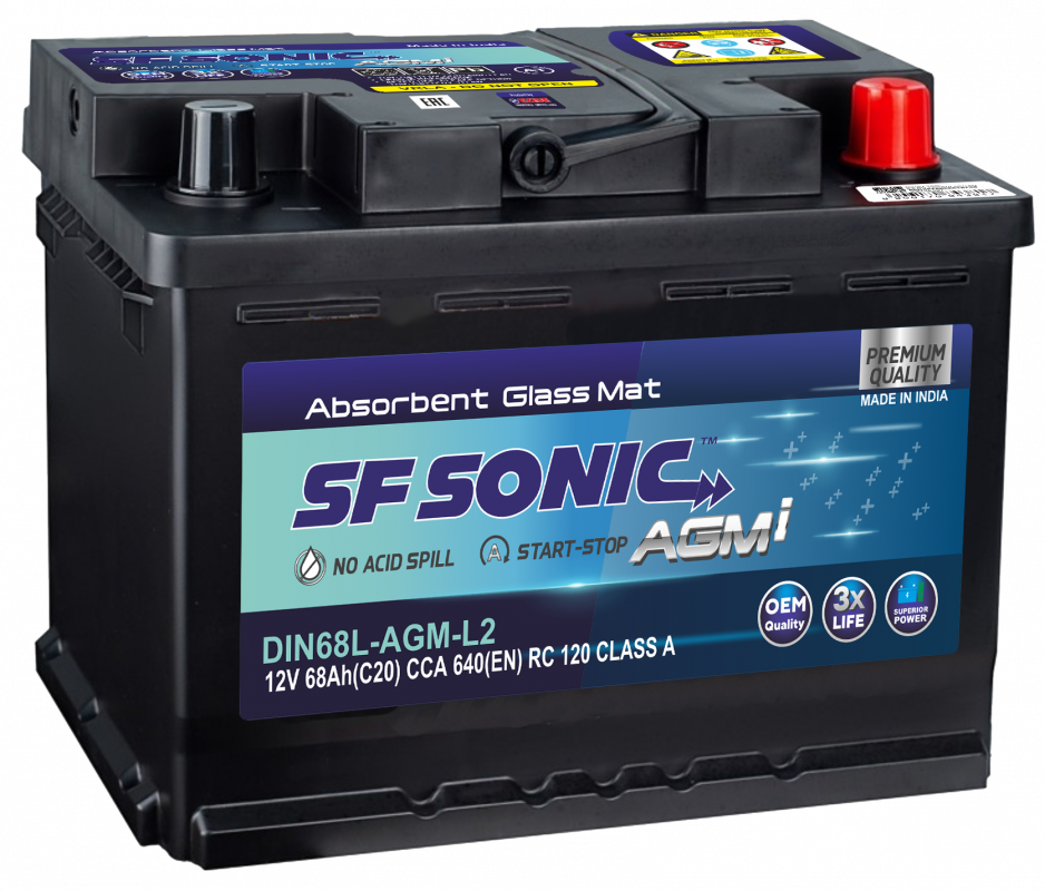 Аккумулятор Exide SF Sonic AGM 68 Ач обр. пол. 640А 242x175x190