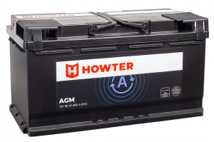 Аккумулятор HOWTER AGM 95 Ач обр. пол. 850А 353x175x190