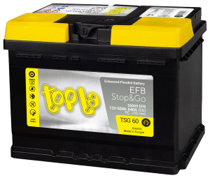 Аккумулятор Topla EFB TSG60 STOP & GO 60 Ач прям. пол. 640A 242x175x190