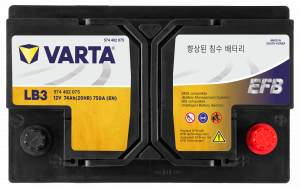 Аккумулятор Varta EFB LB3 7 Ач обр. пол. низкий 740A 278x175x175