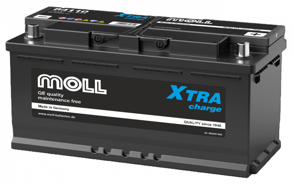 Аккумулятор MOLL XTRA CHARGE 110 Ач обр. пол. 900А 393х175х190
