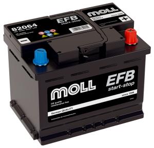 Аккумулятор MOLL EFB 64 Ач 680А обр. пол. 242х175х190