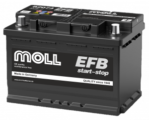 Аккумулятор MOLL EFB 74 Ач 720А обр. пол. 278х175х190