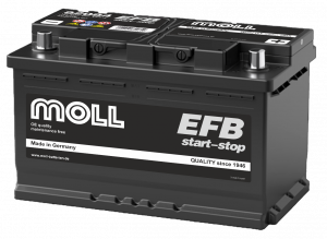 Аккумулятор MOLL EFB 84 Ач 800А обр. пол. 315х175х190