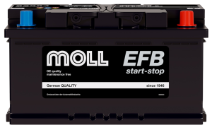 Аккумулятор MOLL EFB 84 Ач 880А обр. пол. 315х175х190