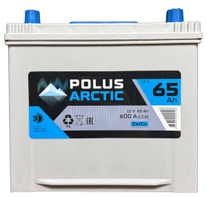 Аккумулятор POLUS ARCTIC 70D23R борт. 65 Ач обр. пол. 600А 232x173x220