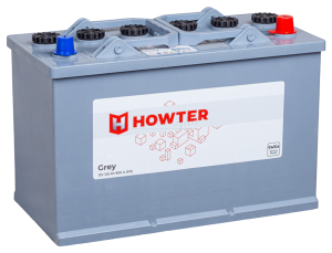 Аккумулятор HOWTER Grey D34 125 Ач обр. пол. 900А 344x172x230