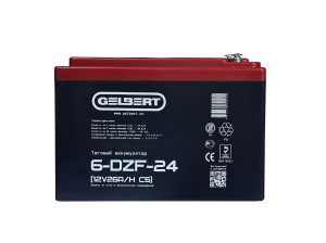 Тяговый аккумулятор Gelbert 6-DZF-24 (12V26A/H C5) прям. пол 185х98х130