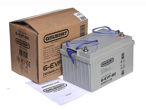 Тяговый аккумулятор Gelbert 6-EVF-60 (12V64A/H C5) прям. пол 262х265х169