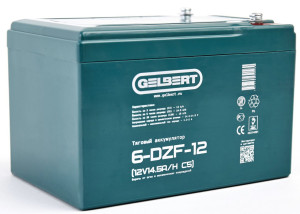 Тяговый аккумулятор Gelbert 6-DZF-12 (12V14.5A/H C5) прям. пол 151х100х99