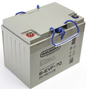 Тяговый аккумулятор Gelbert 6-EVF-70 (12V73A/H C5) прям. пол 260х170х210