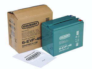 Тяговый аккумулятор Gelbert 6-EVF-45 (12V47.5A/H C5) прям. пол 223х120х175