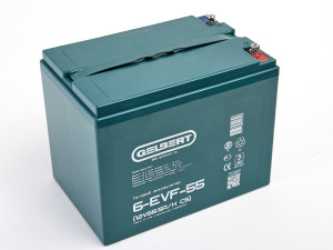 Тяговый аккумулятор Gelbert 6-EVF-55 (12V58.5A/H C5) прям. пол 230х150х180