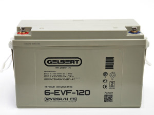 Тяговый аккумулятор Gelbert 6-EVF-120 (12V126A/H C5) прям. пол 407х170х210