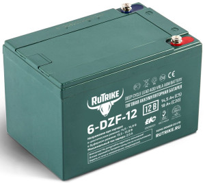 Тяговый аккумулятор RuTrike 6-DZF-12 (12V13A/H C3) прям. пол 151х100х99