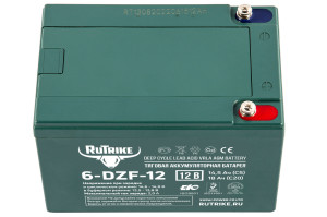 Тяговый аккумулятор RuTrike 6-DZF-12 (12V13A/H C3) прям. пол 151х100х99