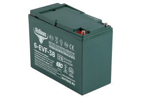 Тяговый аккумулятор RuTrike 6-EVF-38 (12V38A/H C3) прям. пол 223х108х175