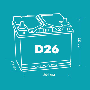 Аккумулятор Exide SF Sonic EFB S95 95D26R 80 Ач прям. пол. 750А 260x173x220