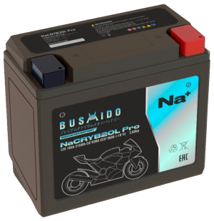 Аккумулятор BUSHIDO NaCRYB20L Pro Натрий-ионный 18Ач 360A обр. пол. 177x88x155 YT20L-4