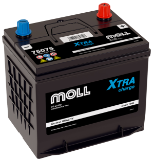Аккумулятор MOLL XTRA CHARGE Asia 75 Ач 720А прям. пол. 260х172х220