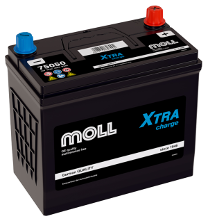 Аккумулятор MOLL XTRA CHARGE Asia 50 Ач 350А прям. пол. 237х128х225 тонк.кл