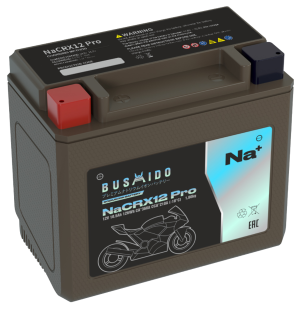 Аккумулятор BUSHIDO NaCRX12 Pro Натрий-ионный 10,5Ач 210A прям. пол. 150x86x130 YTX12-BS