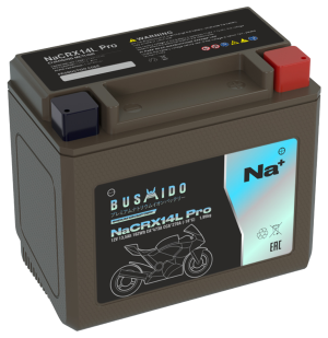 Аккумулятор BUSHIDO NaCRX14L Pro Натрий-ионный 13,5Ач 270A обр. пол. 150x86x145 HCX14L-BS