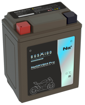 Аккумулятор BUSHIDO NaCRYB14 Pro Натрий-ионный 13,5Ач 270A прям. пол. 132x88x163 YTX14AH-BS