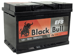 Аккумулятор Black Bull EFB 70 Ач 760A обр. пол. 278x175x190