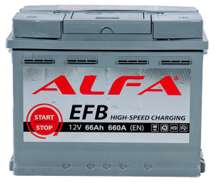 Аккумулятор ALFA EFB 66 Ач 660A обр. пол. 242x175x190