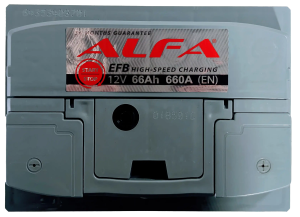Аккумулятор ALFA EFB 66 Ач 660A обр. пол. 242x175x190