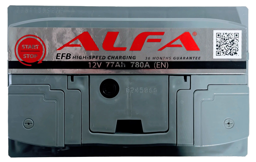 Аккумулятор ALFA EFB 77 Ач 780A обр. пол. 278x175x190