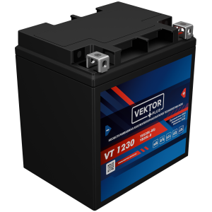 Аккумулятор для мототехники VEKTOR+ AGM VT1230 30Ач 385A обр. пол. 166x127x175 (YIX30L-BS)