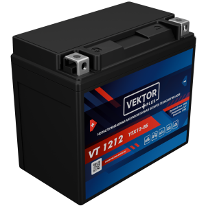 Аккумулятор для мототехники VEKTOR+ AGM VT1212 12Ач 180A прям. пол. 150x86x130 (YTX12-BS)