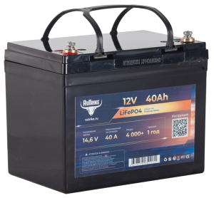 Тяговый аккумулятор RuTrike LiFePO4 12V 40Ah 40 AWh прям. пол 193х128х167