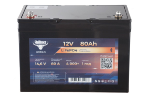 Тяговый аккумулятор RuTrike LiFePO4 12V 80Ah 80 AWh прям. пол 305х166х225